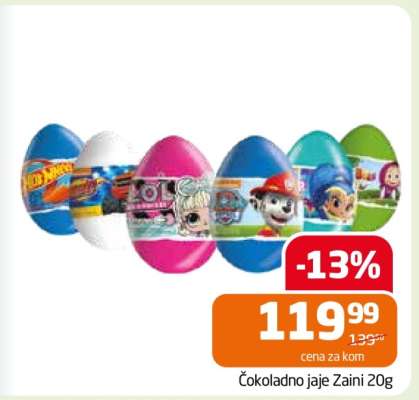 Čokoladno jaje Zaini 20g
