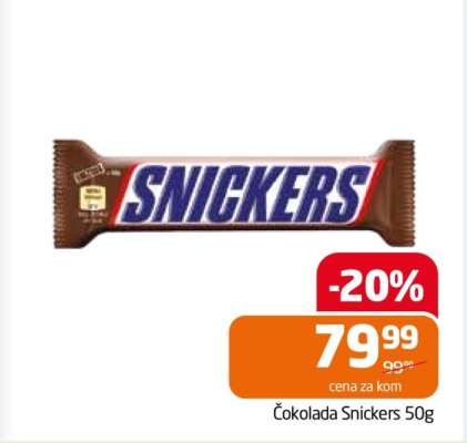 Čokolada Snickers 50g
