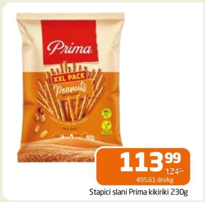Stapici slani Prima kikiriki 230g
