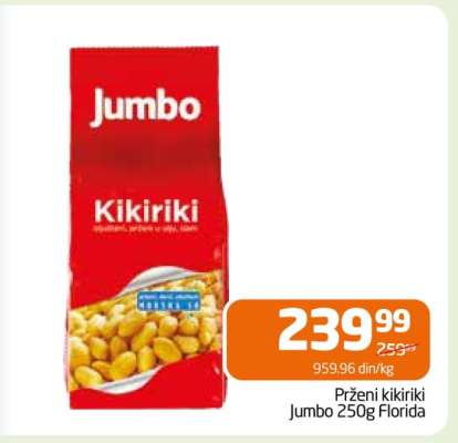 Prženi kikiriki Jumbo 250g Florida