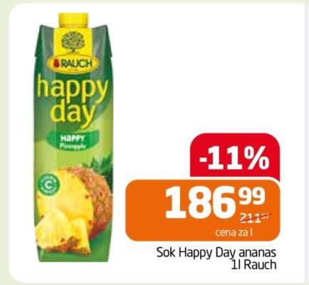 Sok Happy Day ananas 1l Rauch
