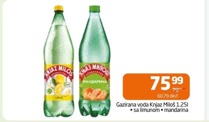 Gazirana voda Knjaz Miloš 1.25l