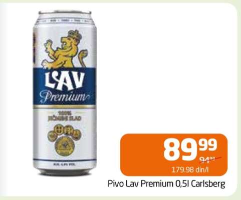 Pivo Lav Premium 0,5l Carlsberg