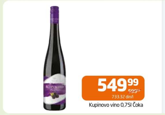 Kupinovo vino 0,75l Čoka