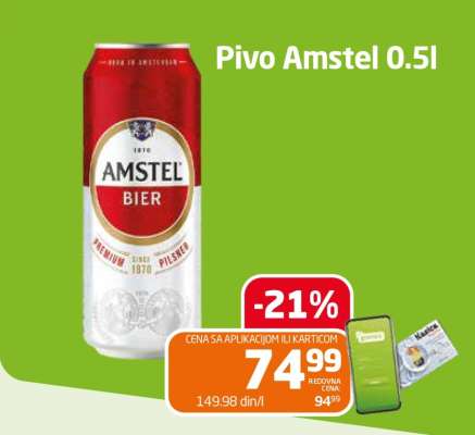 Pivo Amstel 0.5l