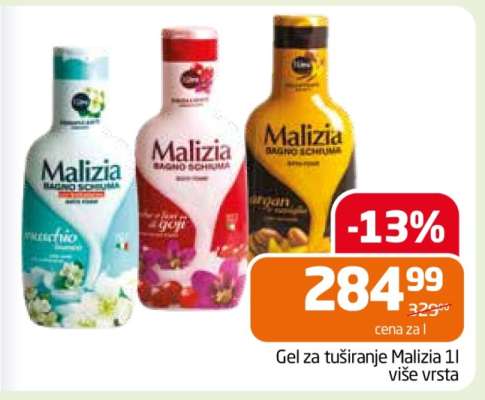 Gel za tuširanje Malizia 1l