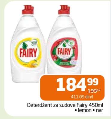 Deterdžent za sudove Fairy, 450ml