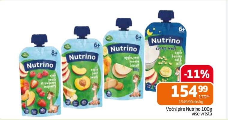 Nutrino ovocné pyré 100g