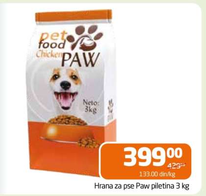 Hrana za pse Paw piletina 3 kg