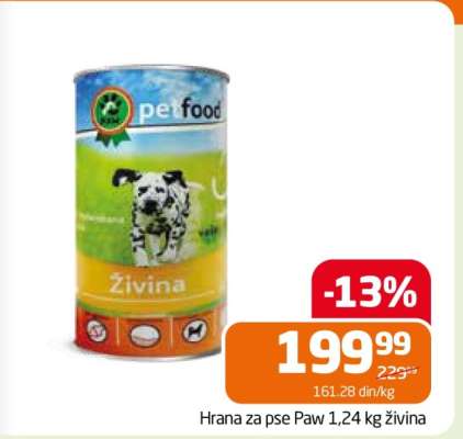 Hrana za pse Paw 1,24 kg