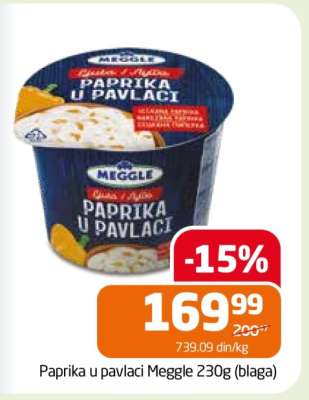 Paprika u pavlaci Meggle 230g (blaga)