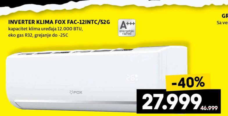 INVERTER KLIMA FOX FAC-12INTC/52G