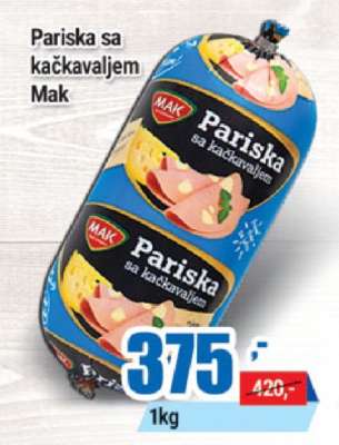 Pariska sa kačkavaljem Mak