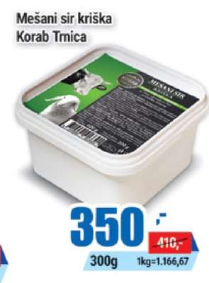Mešani sir kriška Korab Trnica