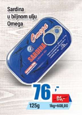 Sardina u biljnom ulju Omega