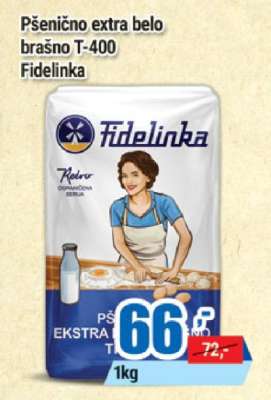 Pšenično extra belo brašno T-400 Fidelinka