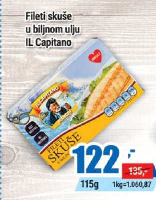 Fileti skuše u biljnom ulju IL Capitano