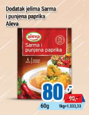 Dodatak jelima Sarma i punjena paprika Aleva