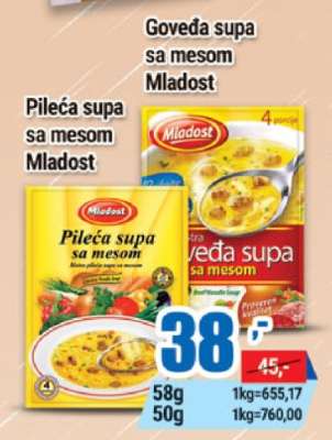 Pileća supa sa mesom Mladost