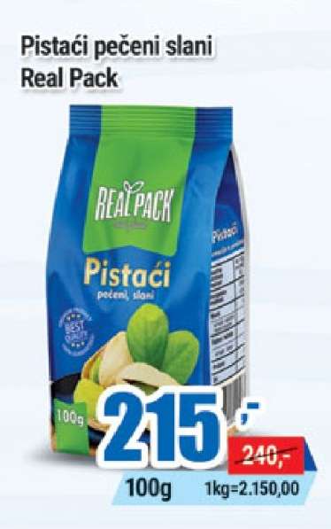 Pistáci pečení slaní Real Pack
