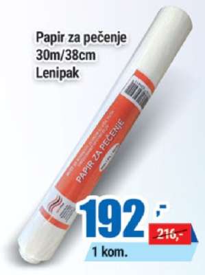 Papir za pečenje 30m/38cm Lenipak