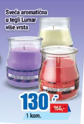 Sveća aromatična u tegli Lumar