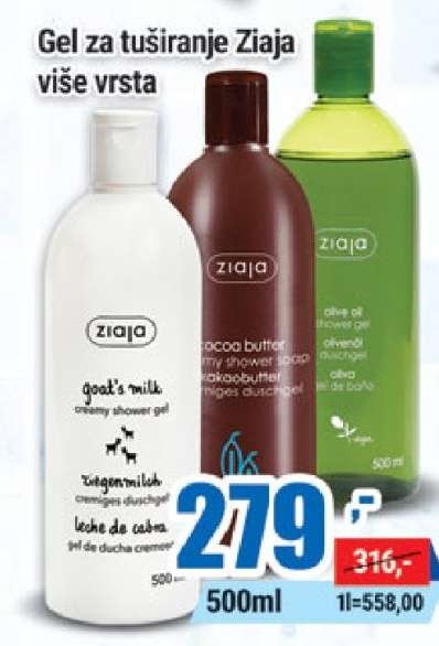 Gel za tuširanje Ziaja