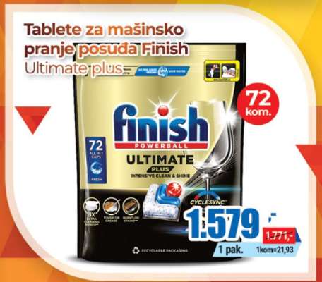 Tablete za mašinsko pranje posuđa Finish Ultimate plus