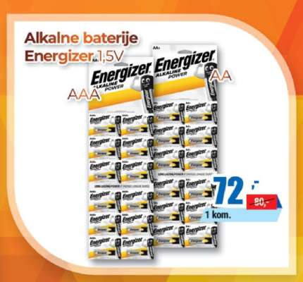 Alkalne baterije Energizer 1,5V