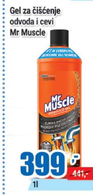 Gel za čišćenje odvoda i cevi Mr Muscle