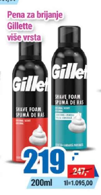 Pena za brijanje Gillette