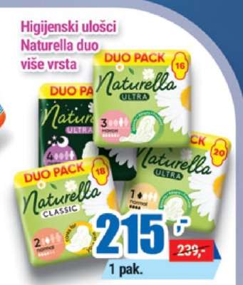 Higijenski ulošci Naturella duo više vrsta