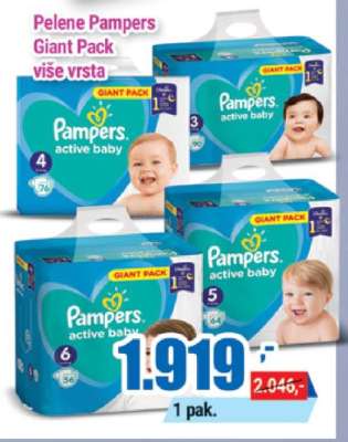 Pelene Pampers Giant Pack