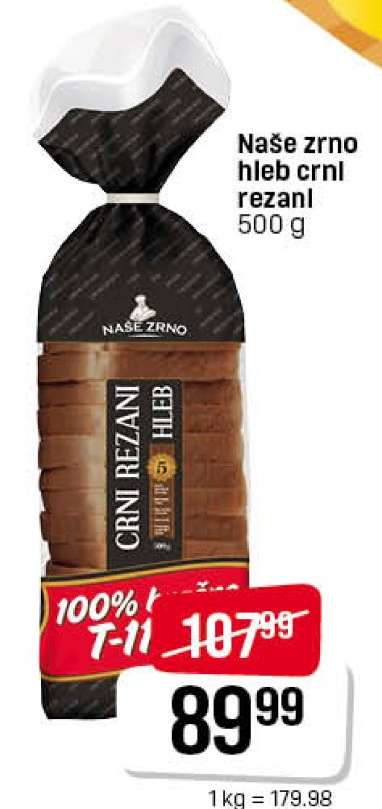 Naše zrno hleb crni rezani