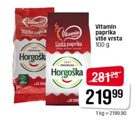 Vitamin paprika više vrsta