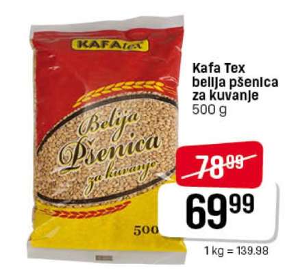 Kafa Tex belija pšenica za kuvanje