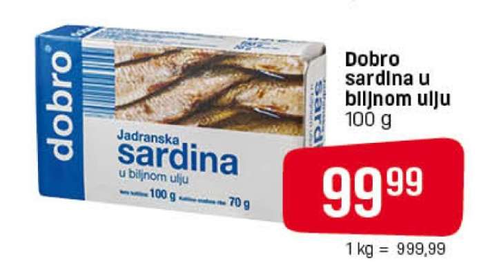 Dobro sardina u biljnom ulju