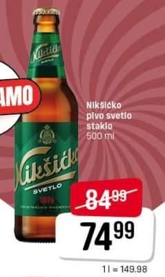 Nikšićko pivo svetlo staklo