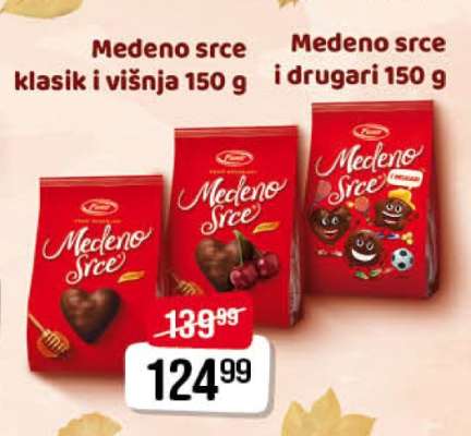 Medeno srce klasik i višnja 150 g