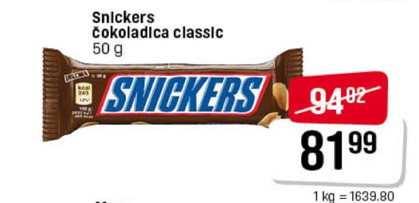 Snickers čokoladica classic