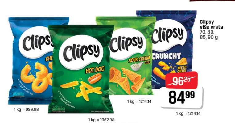 Clipsy více vrsta