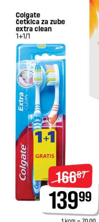 Colgate četkica za zube extra clean 1+1/1