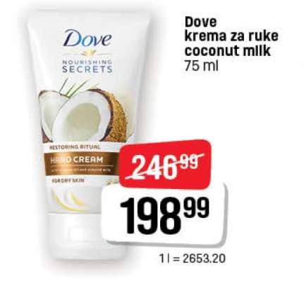 Dove krema za ruke coconut milk
