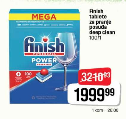 Finish tablete za pranje posuđa deep clean 100/1