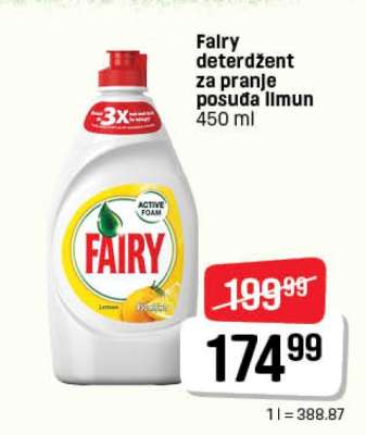 Fairy deterdžent za pranje posuđa limun