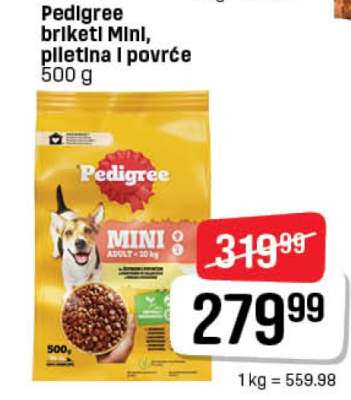 Pedigree briketi Mini, piletina i povrće