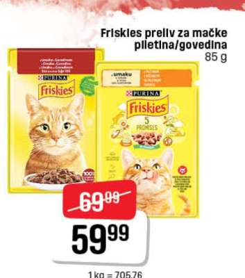 Friskies preljev za mačke piletina/govedina 85 g