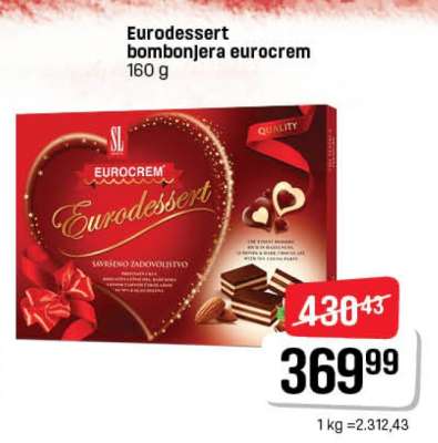 Eurodessert bombonjera eurocrem