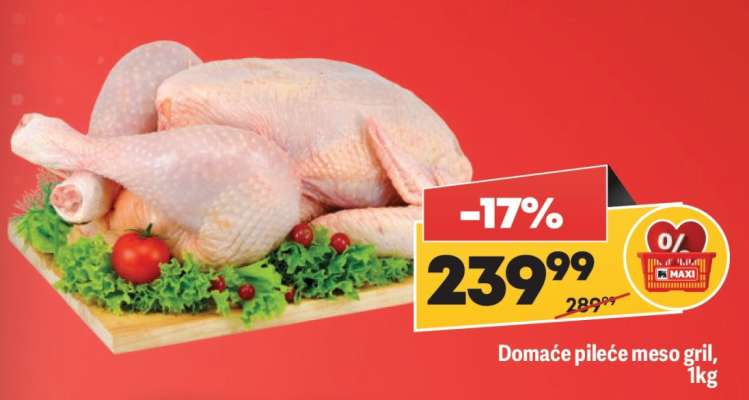 Domaće pileće meso gril, 1kg