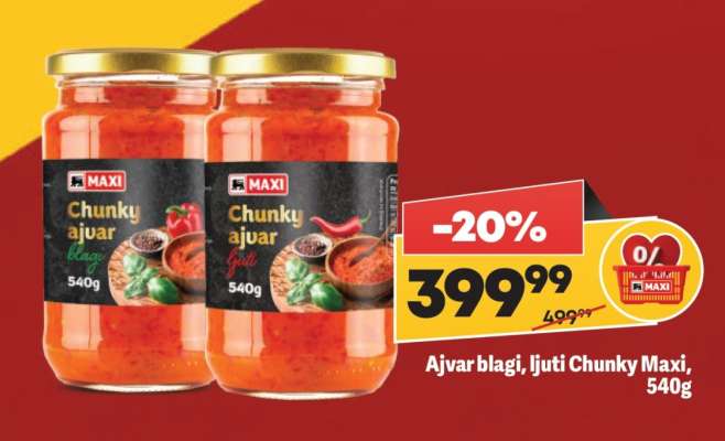 Ajvar blagi ljuti Chunky Maxi 540g